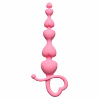 Анальная цепочка Begginers Beads Pink, розовая