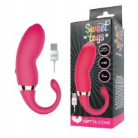 Вибромассажёр Sweet Toys USB, 20 режимов, силикон, ярко-розовый, 9 см