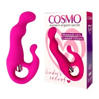 Вибромассажёр Cosmo из силикона, розовый, 12,5 см