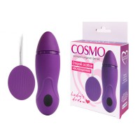 Вибропуля Cosmo из силикона, 8 режимов, фиолетовая